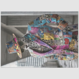 Decoupage Modieuze Leopard Abstract Suit Tissuepapier