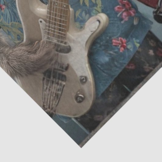 Decoupage Monkey Mayhem Fur Feather Funk Band Tissuepapier (Detail)