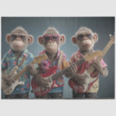 Decoupage Monkey Mayhem Fur Feather Funk Band Tissuepapier (Voorkant)