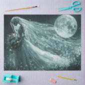Decoupage Monochrome Skeleton Wedding Volle Maan Tissuepapier (Craft)