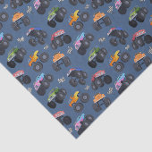 Decoupage Monster Trucks Verjaardagsfeest Tissuepapier (Detail)