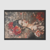 Decoupage Mooie Aziatische Vrouw Faux Mozaïek 041 Tissuepapier (Voorkant)