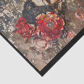 Decoupage Mooie Aziatische Vrouw Faux Mozaïek 041 Tissuepapier (Detail)