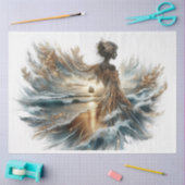 Decoupage Mooie Lady Ocean Zeilschip Gown Tissuepapier (Craft)