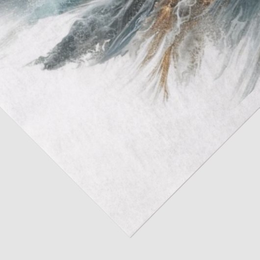 Decoupage Mooie Lady Ocean Zeilschip Gown Tissuepapier (Detail)