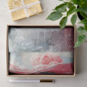 Decoupage Mooie Vrouw Rood Wit Cloud Jurk Tissuepapier (Geschenk)