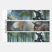 Decoupage Moonlit Gothic Forest & Witch Handsaws Inpakpapier Vel (Voorkant 3)