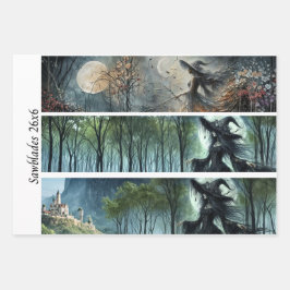Decoupage Moonlit Gothic Forest & Witch Handsaws Inpakpapier Vel