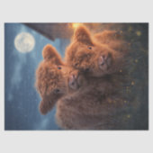 Decoupage Moonlit Night Highland Mom & Baby Tissuepapier (Voorkant)