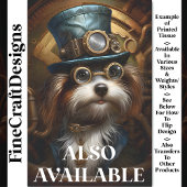 Decoupage Mousseline Steampunk Hond Faux Ink LR 03 Tissuepapier