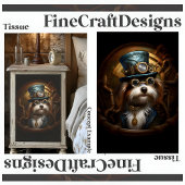 Decoupage Mousseline Steampunk Hond Nep Inkt 033 Tissuepapier