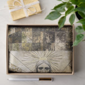 Decoupage Mozaïek Christus de Verlosser Standbeeld Tissuepapier (Geschenk)