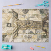 Decoupage Mozaïek Christus de Verlosser Standbeeld Tissuepapier (Craft)