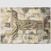 Decoupage Mozaïek Christus de Verlosser Standbeeld Tissuepapier (Voorkant)