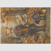 Decoupage Mr. Fox Bridges & Dochter Lily Tissuepapier (Voorkant)