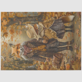 Decoupage Mr. Fox Bridges & Dochter Lily Tissuepapier