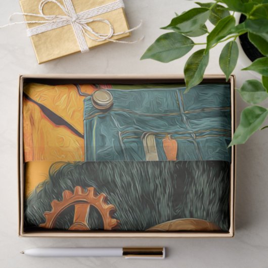 Decoupage Mrs. Moster Bold Sinaasappel Industria Tissuepapier (Geschenk)