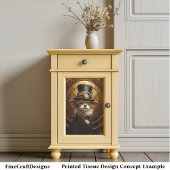 Decoupage Muts Cute Steampunk Hond Bril Rechts 110 Tissuepapier