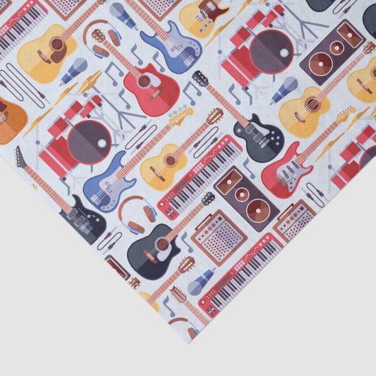 Decoupage Muziek Verjaardagsfeest Muziekinstrument Tissuepapier (Detail)