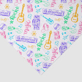 Decoupage Muziek Verjaardagsfeest Tissuepapier (Detail)