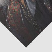 Decoupage Muziekband Kippen Punk stijl Tissuepapier (Detail)