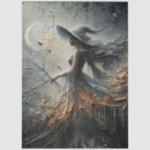 Decoupage Mystical Fantasy Woman Crescent Moon  Tissuepapier (Voorkant)