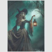 Decoupage Mystical Forest Witch Lantern Tissuepapier (Voorkant)