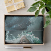 Decoupage Mystical Sea Mermaid Teal Gown Tissuepapier (Geschenk)
