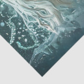 Decoupage Mystical Sea Mermaid Teal Gown Tissuepapier (Detail)