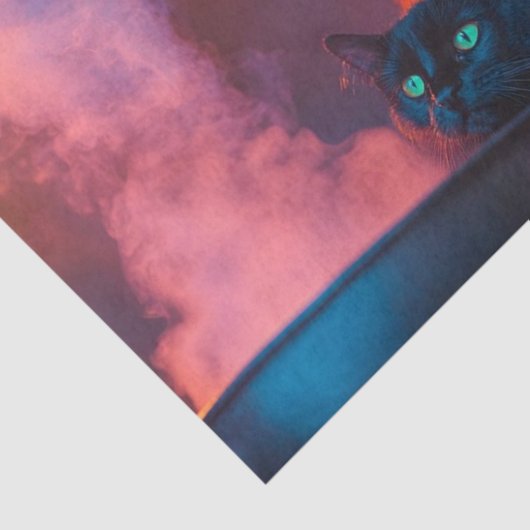 Decoupage Mystical Witches' Cauldron Brew & Cat Tissuepapier (Detail)