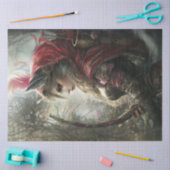 Decoupage Mystical Woman Robin Hood Bow Arrows Tissuepapier (Craft)