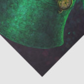 Decoupage Mystieke Groene Thee Hosteert Vuurkat Tissuepapier (Detail)