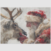 Decoupage Mystieke Kerstman & Rudolph Neus naar Ne Tissuepapier (Voorkant)