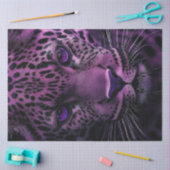 Decoupage Mystieke Leopard Paarse & Zwarte Vlekken Tissuepapier (Craft)