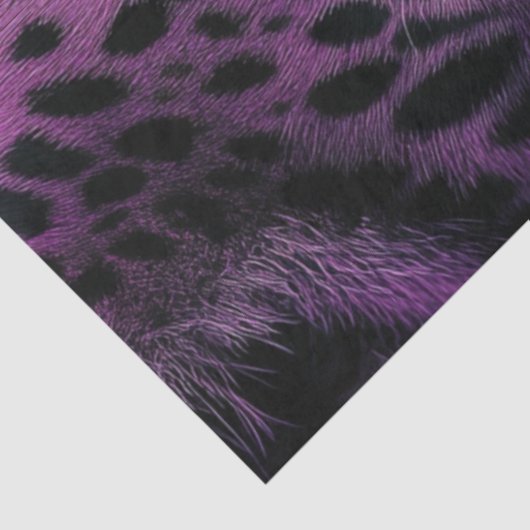 Decoupage Mystieke Leopard Paarse & Zwarte Vlekken Tissuepapier (Detail)