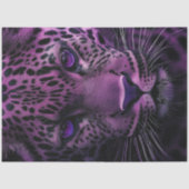 Decoupage Mystieke Leopard Paarse & Zwarte Vlekken Tissuepapier (Voorkant)