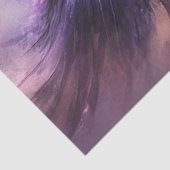 Decoupage Mythical Bird Dark Paarse zwarte veren Tissuepapier (Detail)