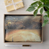 Decoupage Nachtscène Moon Castle Swan in Lake Tissuepapier (Geschenk)