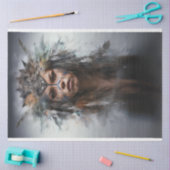Decoupage Native Amerikaanse Vrouw Dakota Sioux Tissuepapier (Craft)