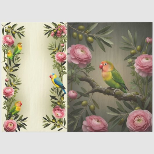 Decoupage Nature Poetry Collection Tissuepapier (Voorkant)