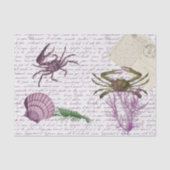 Decoupage Nautische Krab Schaaldier Tissuepapier (Voorkant)