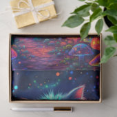 Decoupage Neon Psycho Kat Glanzende Paddenstoel Tissuepapier (Geschenk)