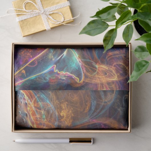 Decoupage Neon Whale Art Tissuepapier (Geschenk)