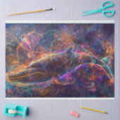 Decoupage Neon Whale Art Tissuepapier (Craft)