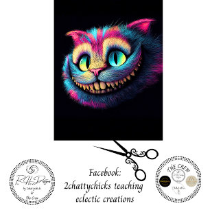 Decoupage Neon Wonderland grijnzende gestreepte ka Tissuepapier