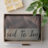 Decoupage nijlpaard gekleed om indruk te maken tissuepapier (Geschenk)