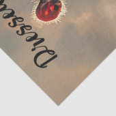 Decoupage nijlpaard gekleed om indruk te maken tissuepapier (Detail)