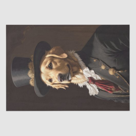 Decoupage - Noble Golden Retriever - Tissuepapier (Voorkant)