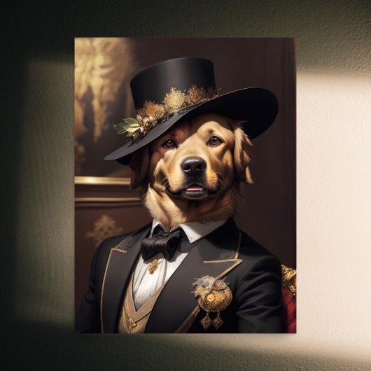 Decoupage - Noble Golden Retriever Victoriaans Age Tissuepapier