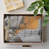 Decoupage Nostalgische Herfst Rode Schuur Koe Olie Tissuepapier (Geschenk)